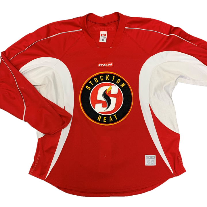AHL - Maillot d'entraînement CCM d'occasion - Stockton Heat (rouge)